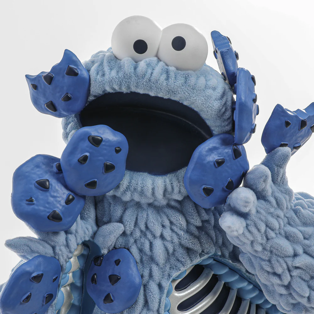 2025 CON EXCLUSIVE: Sesame Street - Kaiju Anatomy Cookie Monster 8" Flocked Vinyl Art Figure - Blue Pearl Edition (Limited Edition of 200) - Image 11