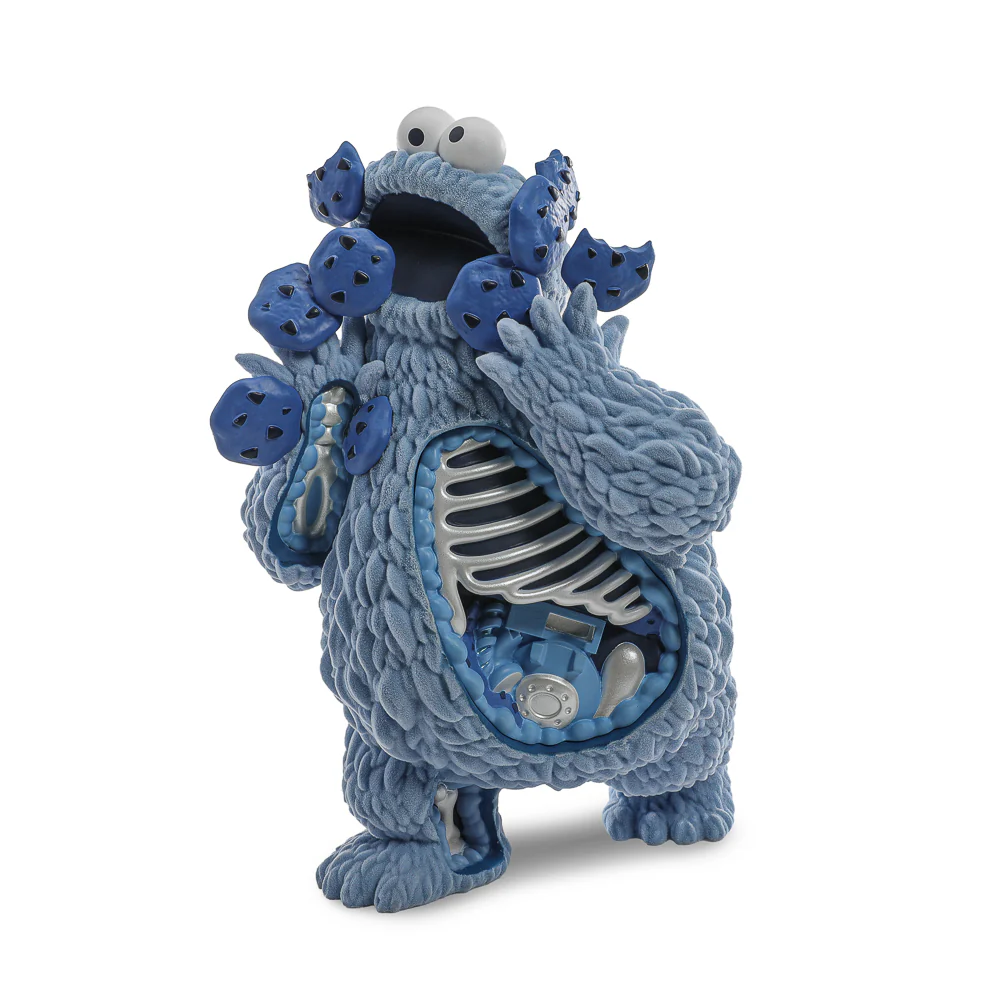 2025 CON EXCLUSIVE: Sesame Street - Kaiju Anatomy Cookie Monster 8" Flocked Vinyl Art Figure - Blue Pearl Edition (Limited Edition of 200) - Image 2