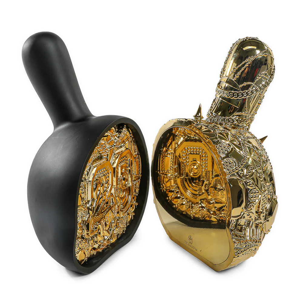 20th Anniversary Dunny Head 12" Art Figure - "Crown Jewels" by Tristan Eaton - Black & Gold Edition (Limited Edition of 300) - Image 3