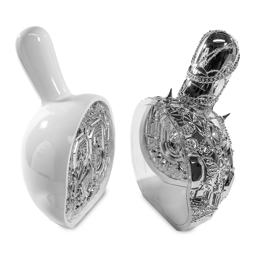 20th Anniversary Dunny Head 12" Art Figure - "Crown Jewels" by Tristan Eaton - White & Silver Edition (Limited Edition of 300) - Image 2
