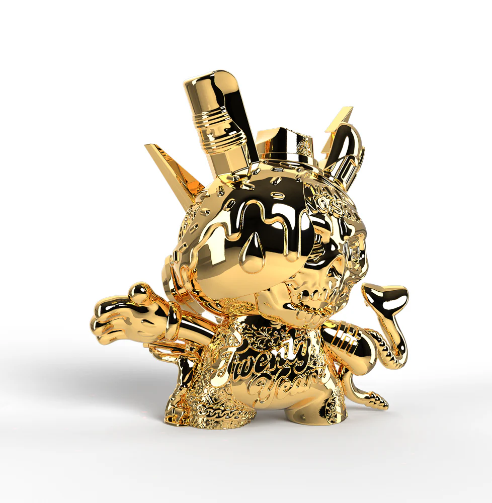 DCON 2024: 20th Anniversary Still Life Dunny 8" Art Figure by Tristan Eaton - Montana Gold Edition (Limited Edition of 300) - Image 5