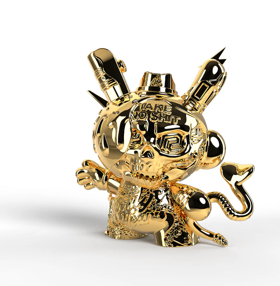 DCON 2024: 20th Anniversary Still Life Dunny 8" Art Figure by Tristan Eaton - Montana Gold Edition (Limited Edition of 300) - Image 6