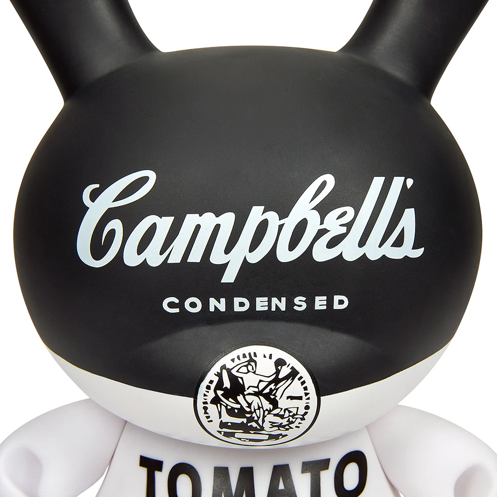 Andy Warhol 8" Campbell's Soup Masterpiece Dunny - Black and White Edition (Limited Edition of 500) - Image 3