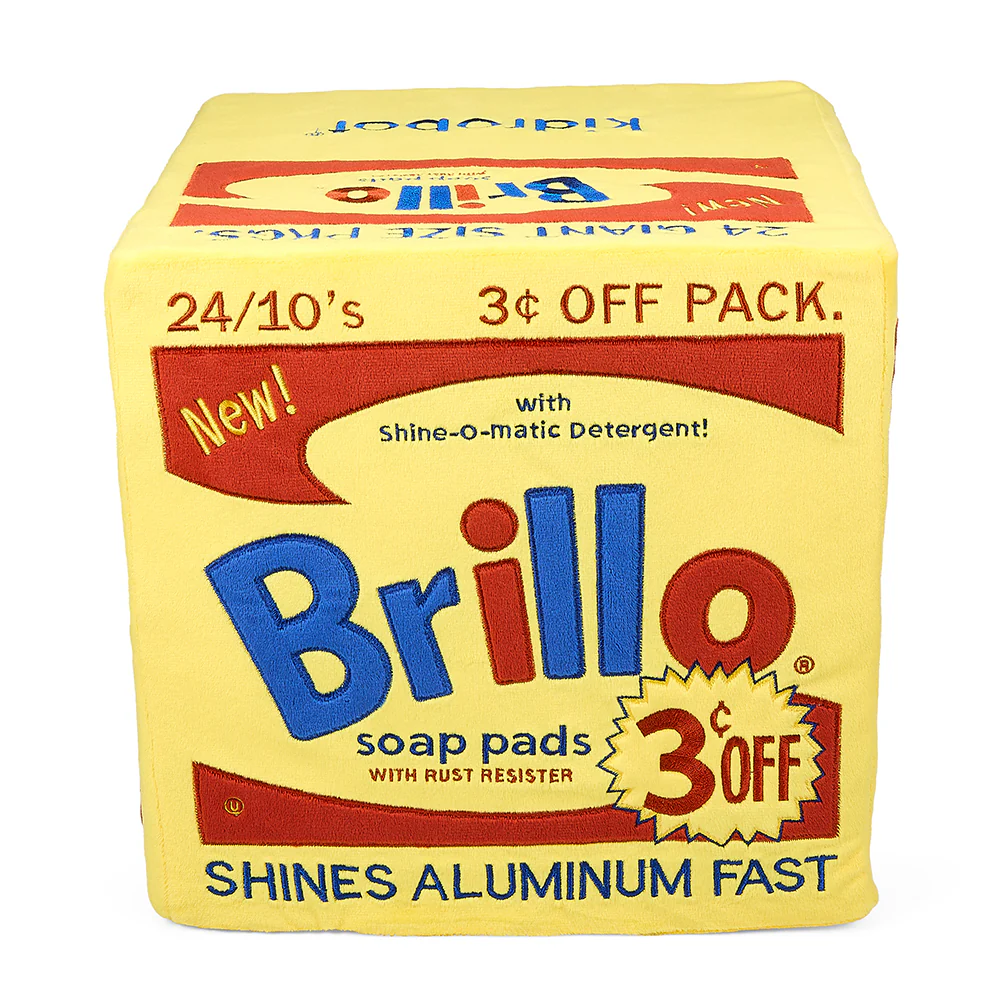 Andy Warhol 12” Yellow Brillo Box Giant Art Plush - Image 5