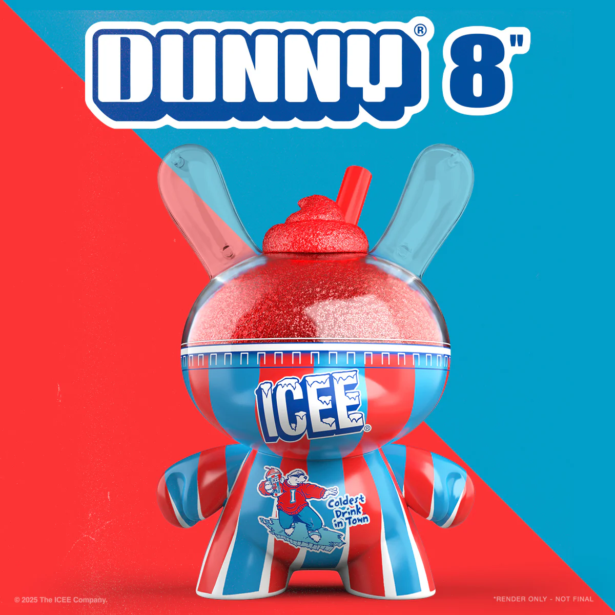 Kidrobot & ICEE® - Cherry ICEE 8" Dunny Art Figure (PRE-ORDER)