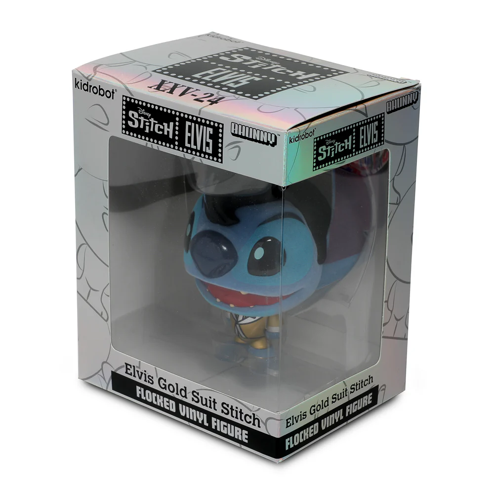 Disney Stitch - Gold Suit Elvis Bhunny 4” Flocked Vinyl Figure - Image 14