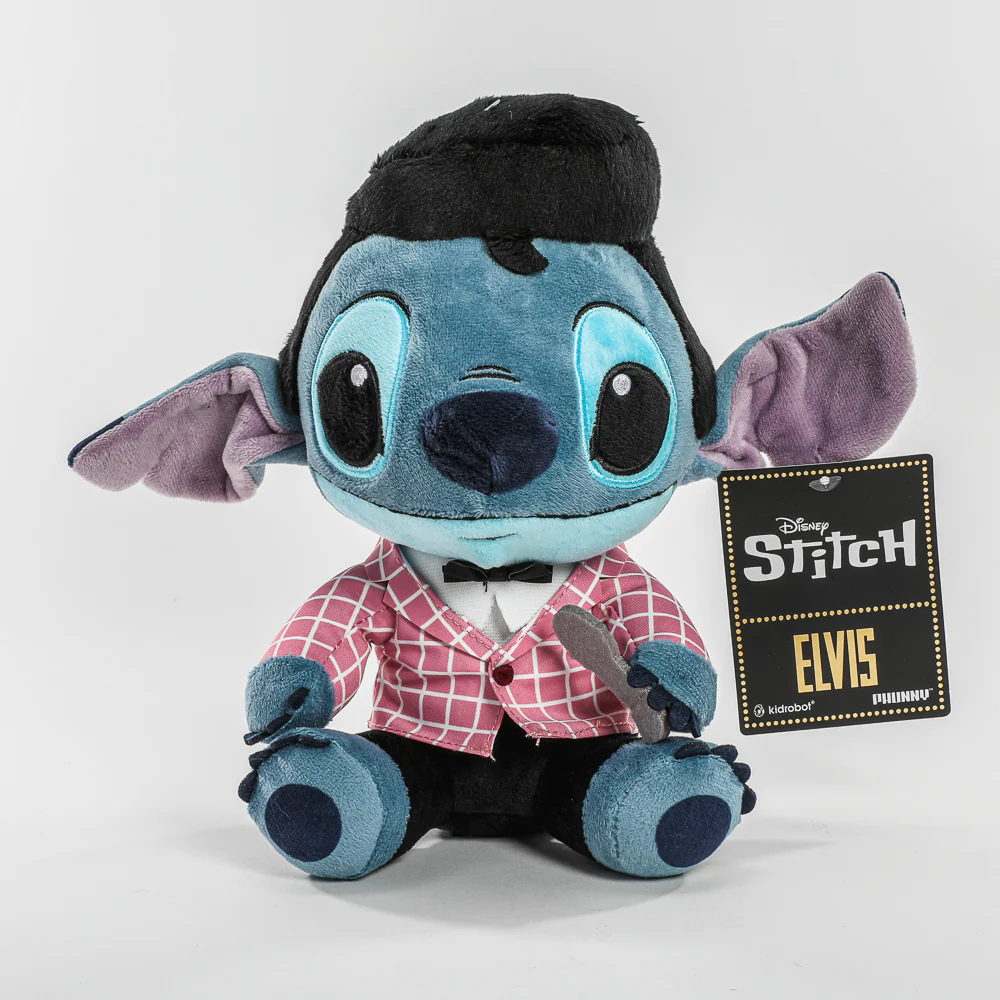 Disney Stitch - Pink-Checkered Elvis Phunny Plush - Image 9