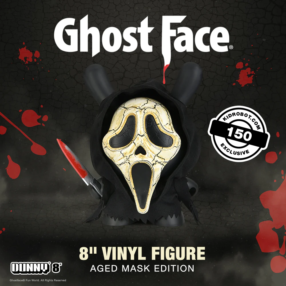 Ghost Face 8" Dunny Vinyl Art Figure - Aged Mask Edition - Kidrobot.com Exclusive (Limited Edition to 150)