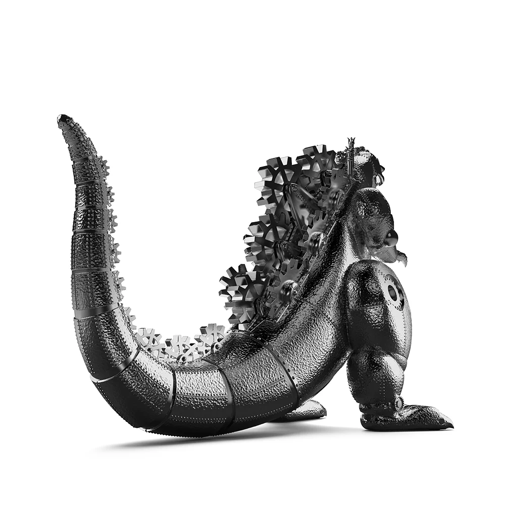 Godzilla x Doktor A - Godzilla 8" Vinyl Art Figure - Forged Electro Edition (Limited Edition of 300) (PRE-ORDER) - Image 7