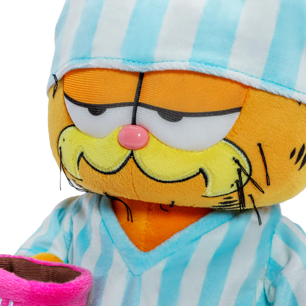 I Hate Mondays Grouchy Garfield in Pajamas and Slippers 13” Plush - Image 2