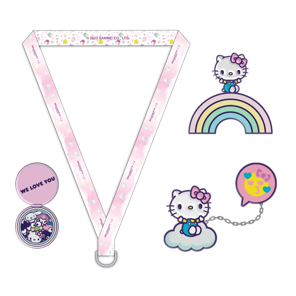 NYCC 2023: Hello Kitty® and Friends Kawaii Tokyo 1.5" Premium Pins and Lanyard Set (Limited Edition of 700)