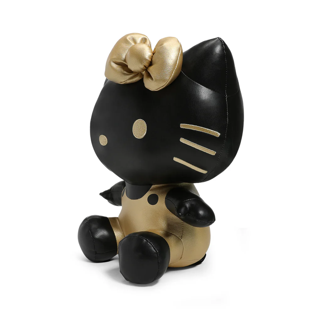 Hello Kitty® Black and Gold Premium Pleather Plush - Image 2