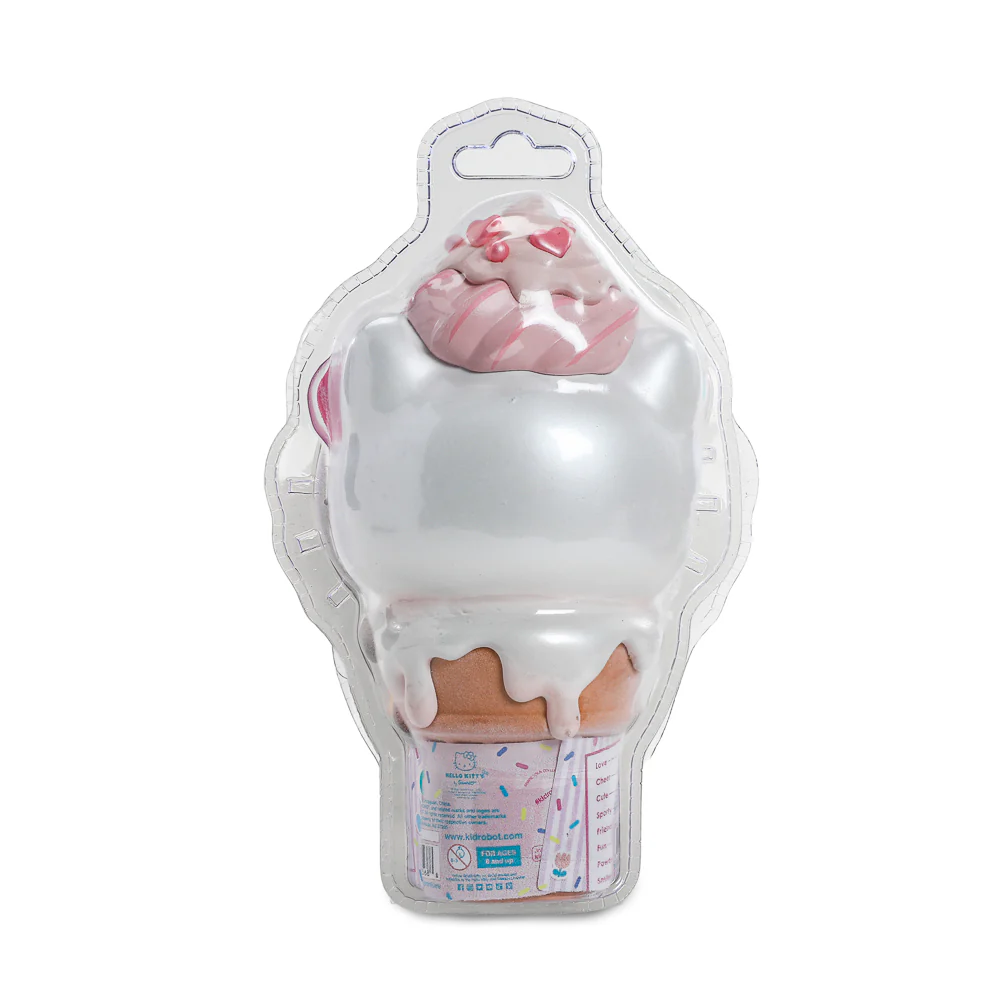 2025 CON EXCLUSIVE: Hello Kitty® Ice Cream Cone 6” Vinyl Art Figure – Pearlescent Vanilla with Strawberry Edition (Limited Edition of 500) - Image 10