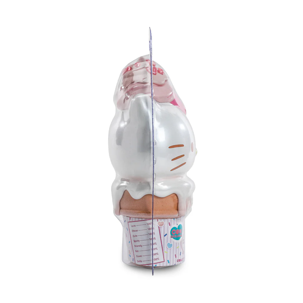 2025 CON EXCLUSIVE: Hello Kitty® Ice Cream Cone 6” Vinyl Art Figure – Pearlescent Vanilla with Strawberry Edition (Limited Edition of 500) - Image 9