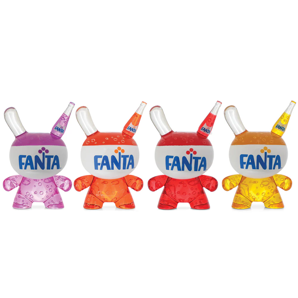 Kidrobot & Fanta® 3" Resin Dunny Art Figure 4-Pack - Image 2