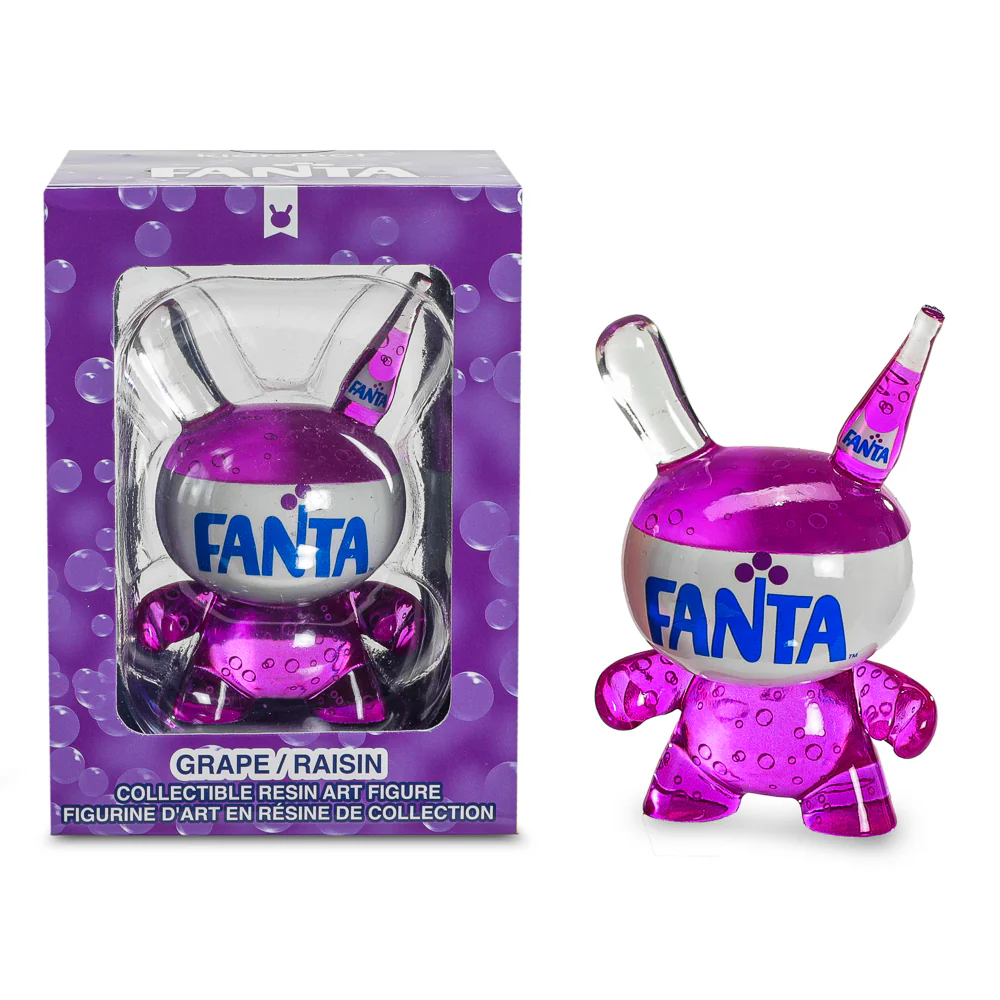 Kidrobot & Fanta® 3" Fanta Grape Resin Dunny Art Figure - Image 2