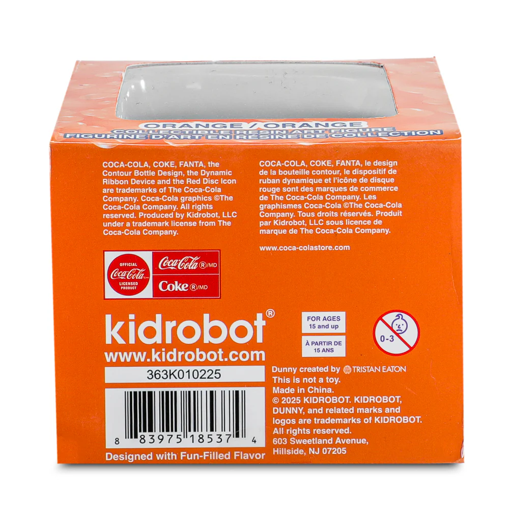 Kidrobot & Fanta® 3" Fanta Orange Resin Dunny Art Figure - Image 14