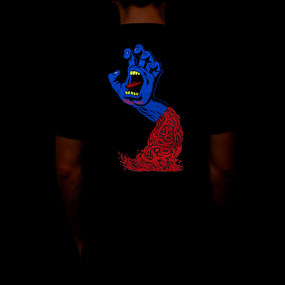 Santa Cruz Skateboards - 40th Anniversary Screaming Hand Glow-in-the Dark T-Shirt (Limited Edition of 150) - Image 8