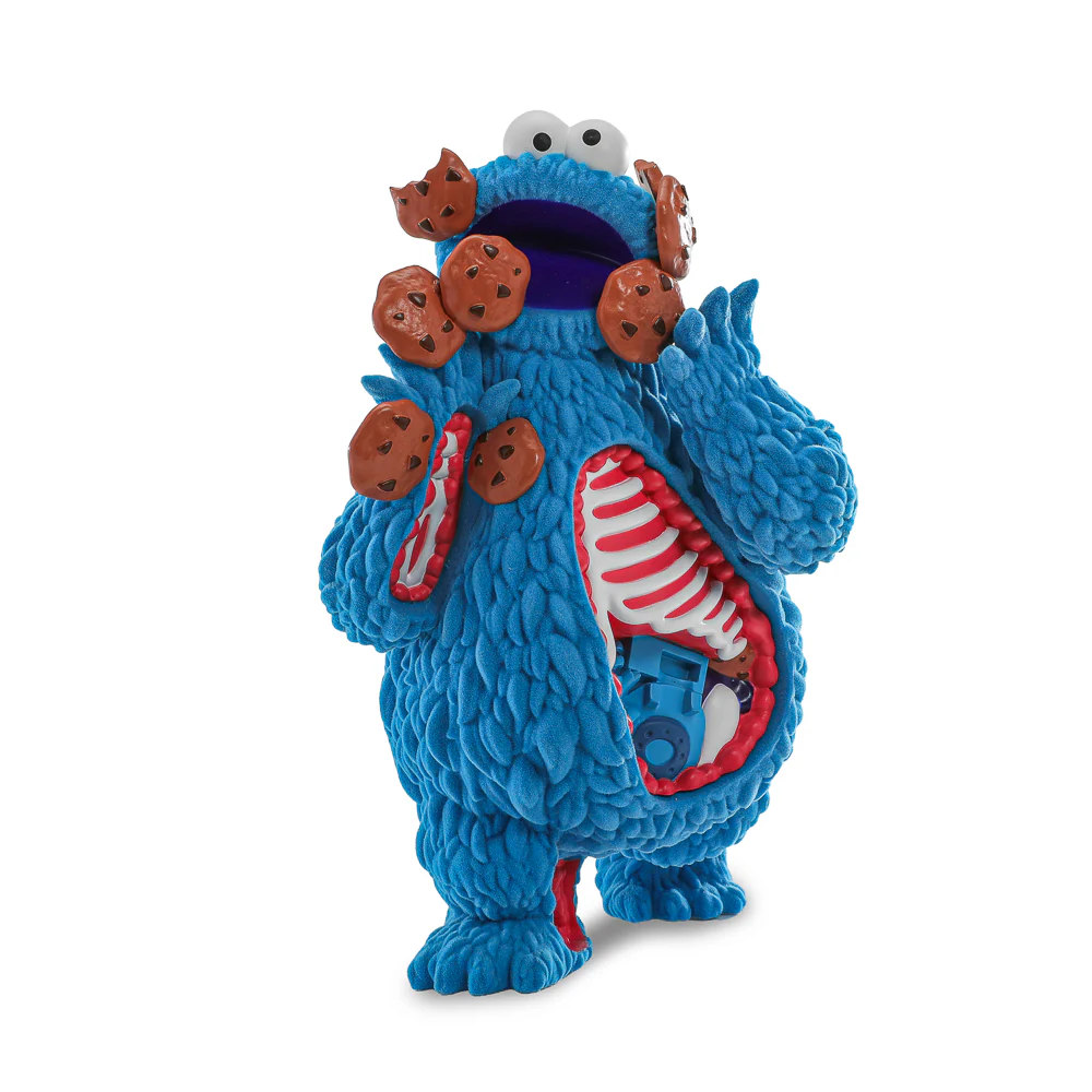 Sesame Street - Kaiju Anatomy Cookie Monster 8" Flocked Vinyl Art Figure - Image 5