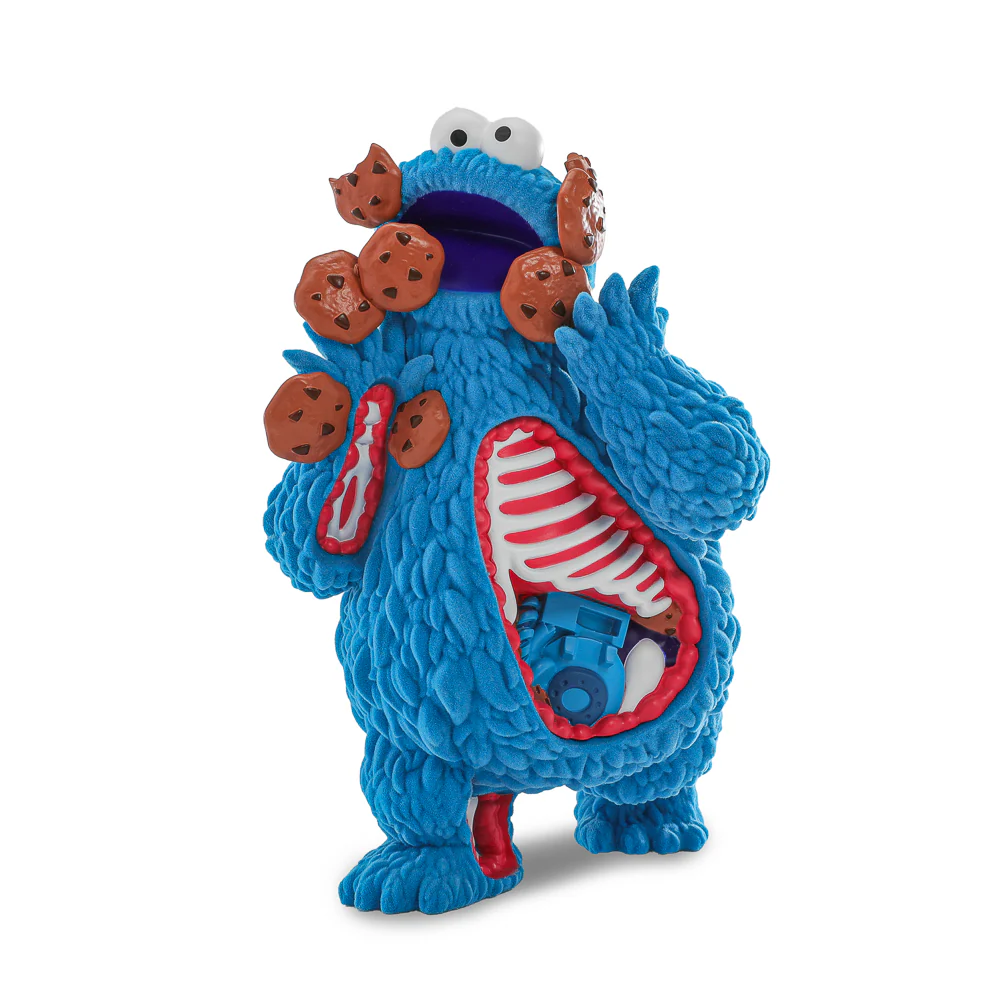 Sesame Street - Kaiju Anatomy Cookie Monster 8" Flocked Vinyl Art Figure - Image 6