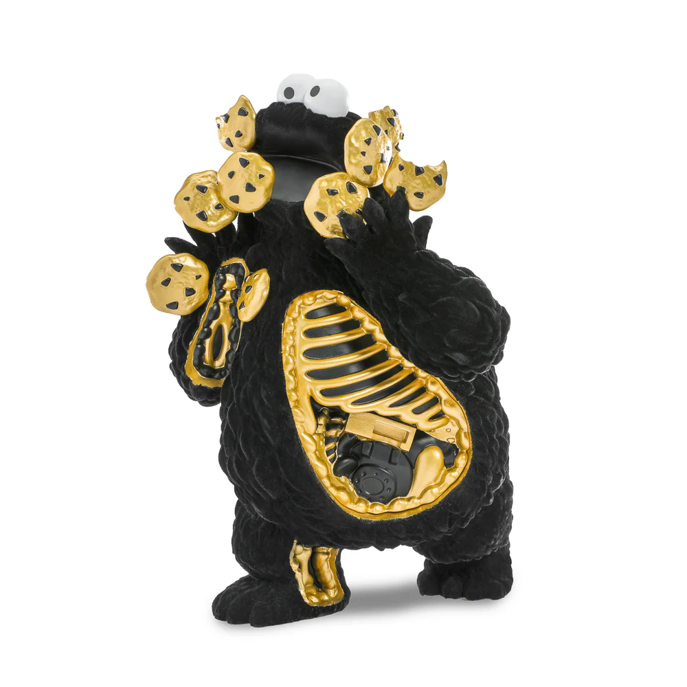 Sesame Street - Kaiju Anatomy Cookie Monster 8" Vinyl Art Figure - Midnight Edition - Kidrobot.com Exclusive (Limited Edition of 300) - Image 2