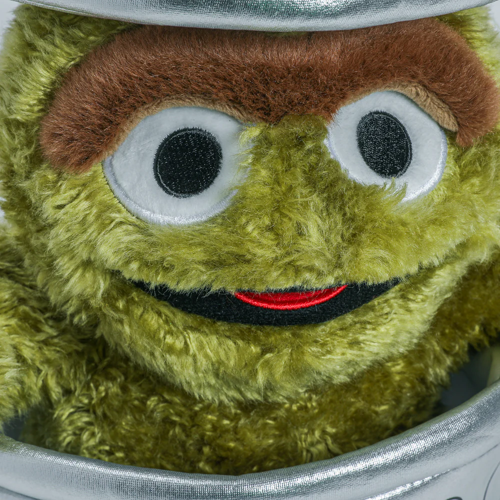 Sesame Street Oscar the Grouch in Trash Can Plush - Image 6