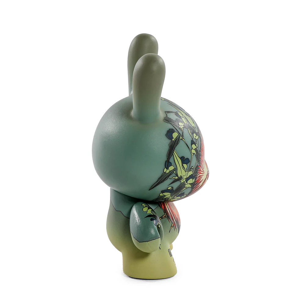 The Met 3" Showpiece Dunny Vinyl Art Figure - Rooster, Hen and Chicken with Spiderwort by Katsushika Hokusai - Image 7