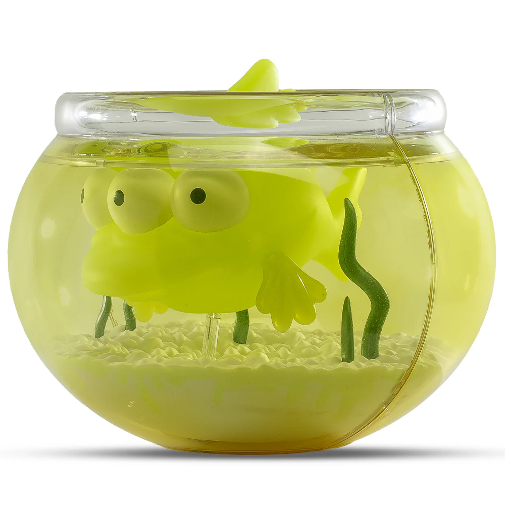 The Simpsons - Blinky in Fish Bowl 5.5” Glow-in-the-Dark Vinyl Art Figure (Radioactive Edition) - Kidrobot.com Exclusive - SOLD OUT! - Image 4
