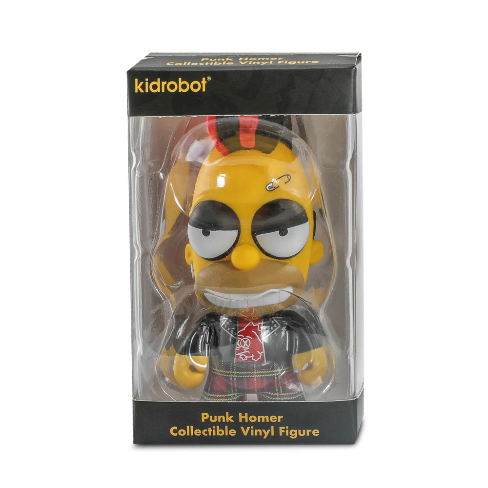 The Simpsons - Donut Riot Punk Homer 3" Vinyl Mini Figure - Crimson Glaze Edition - Kidrobot.com Exclusive (Limited Edition of 500) - Image 10