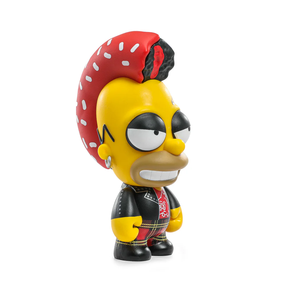 The Simpsons - Donut Riot Punk Homer 3" Vinyl Mini Figure - Crimson Glaze Edition - Kidrobot.com Exclusive (Limited Edition of 500) - Image 4
