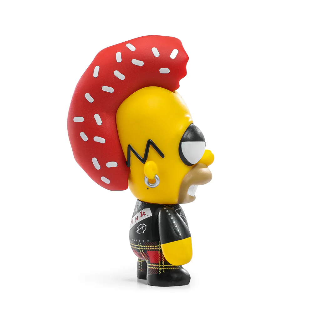 The Simpsons - Donut Riot Punk Homer 3" Vinyl Mini Figure - Crimson Glaze Edition - Kidrobot.com Exclusive (Limited Edition of 500) - Image 5