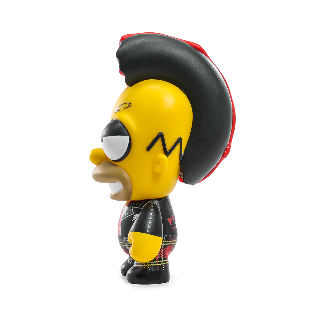 The Simpsons - Donut Riot Punk Homer 3" Vinyl Mini Figure - Crimson Glaze Edition - Kidrobot.com Exclusive (Limited Edition of 500) - Image 7
