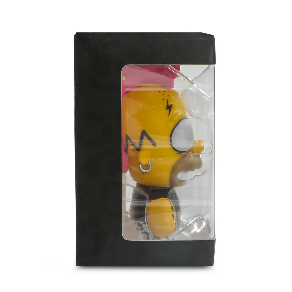 2025 CON EXCLUSIVE: The Simpsons - Donut Riot Punk Homer 3" Vinyl Mini Figure - Pink Glaze Edition (Limited Edition of 500) SOLD OUT - Image 10