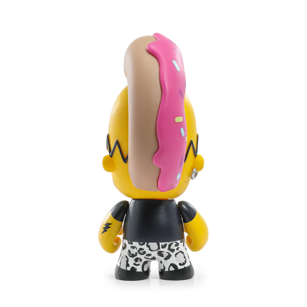 2025 CON EXCLUSIVE: The Simpsons - Donut Riot Punk Homer 3" Vinyl Mini Figure - Pink Glaze Edition (Limited Edition of 500) SOLD OUT - Image 4
