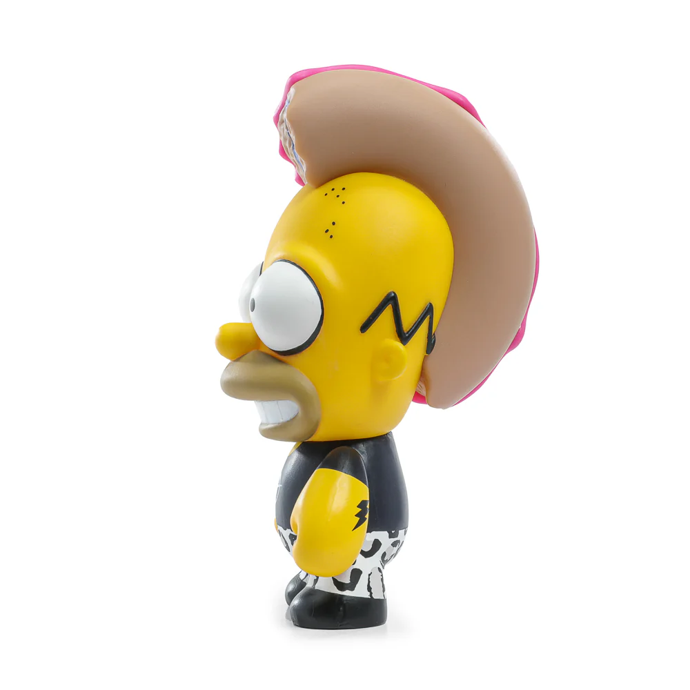2025 CON EXCLUSIVE: The Simpsons - Donut Riot Punk Homer 3" Vinyl Mini Figure - Pink Glaze Edition (Limited Edition of 500) SOLD OUT - Image 5
