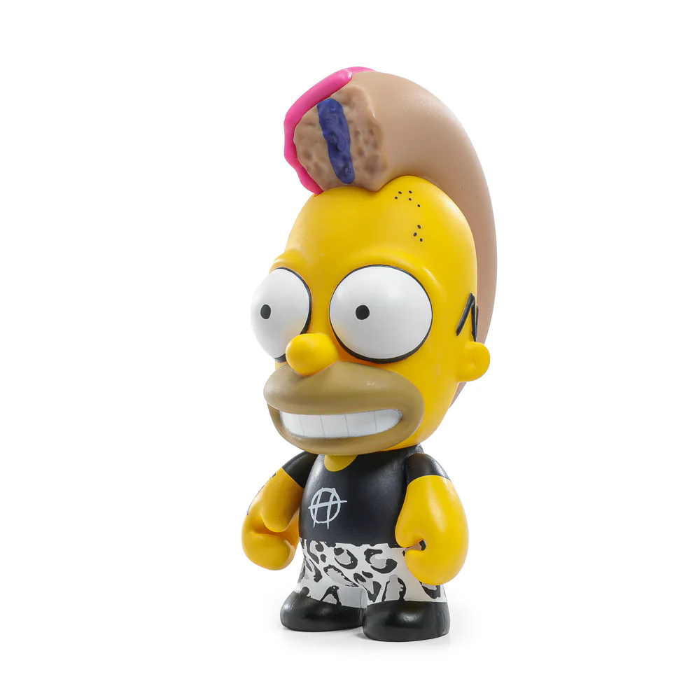 2025 CON EXCLUSIVE: The Simpsons - Donut Riot Punk Homer 3" Vinyl Mini Figure - Pink Glaze Edition (Limited Edition of 500) SOLD OUT - Image 6
