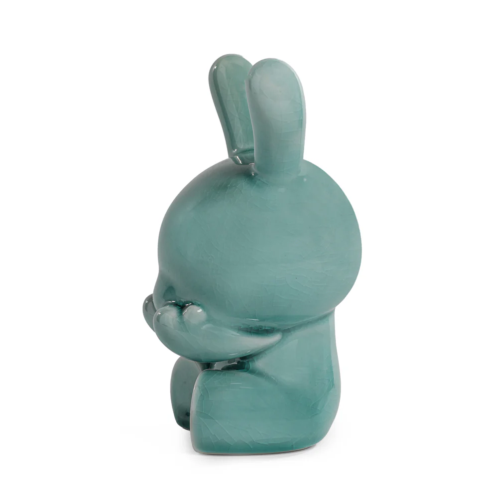 Three Wise Dunnys 5” Porcelain 3-Pack – Blue Mist Crackle Glaze Edition - Image 21